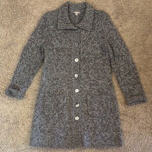 J. Jill Charcoal Knit Cardigan